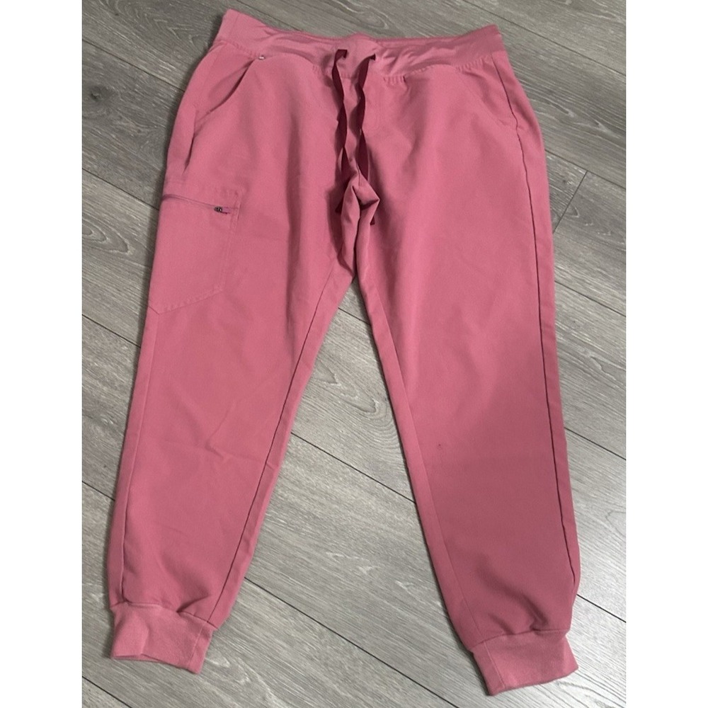 FIGS Women Size Large Zamora Jogger Scrub Pants Pink Style W18SW2005